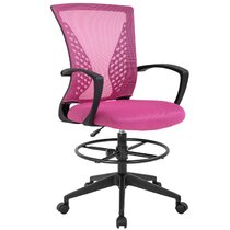 Pink shop drafting chair